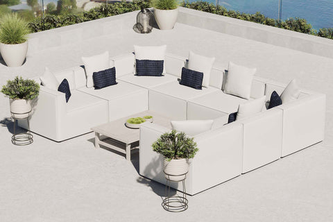 Saybrook Outdoor Patio Upholstered 8-Piece Sectional Sofa Modway Model: eei-4388