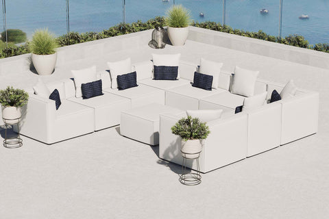 Saybrook Outdoor Patio Upholstered 10-Piece Sectional Sofa Modway Model: eei-4389
