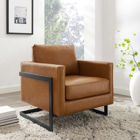 Posse Vegan Leather Accent Chair Modway Model: eei-4392
