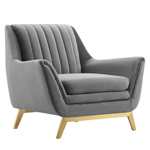 Winsome Channel Tufted Performance Velvet Armchair Modway Model: eei-4409