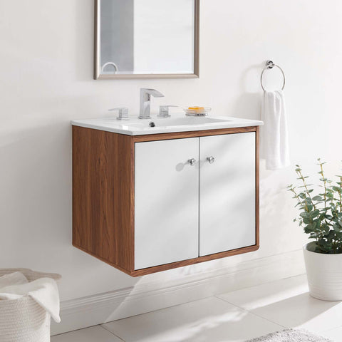 Transmit 24" Wall-Mount Bathroom Vanity Modway Model: eei-4431