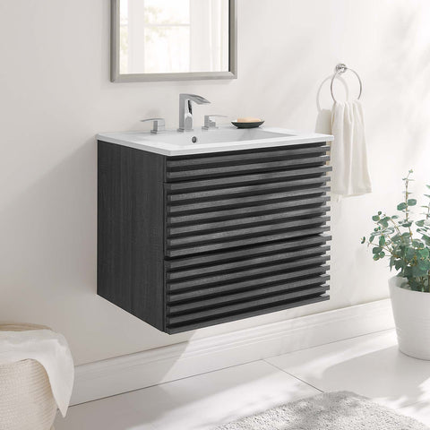 Render 24" Wall-Mount Bathroom Vanity Modway Model: eei-4433