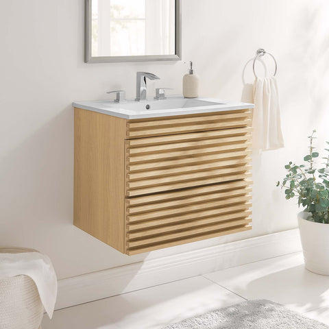 Render 24" Wall-Mount Bathroom Vanity Modway Model: eei-4433