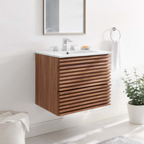 Render 24" Wall-Mount Bathroom Vanity Modway Model: eei-4433