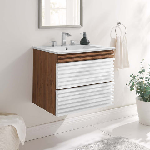 Render 24" Wall-Mount Bathroom Vanity Modway Model: eei-4433