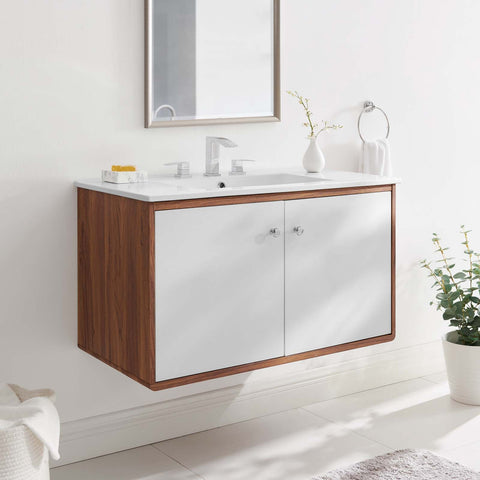 Transmit 36" Wall-Mount Bathroom Vanity Modway Model: eei-4434