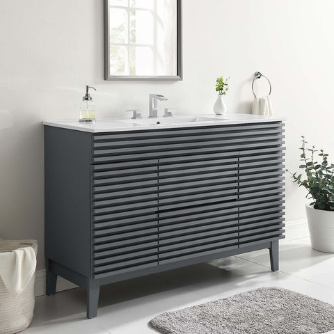 Render 48" Single Sink Bathroom Vanity Modway Model: eei-4439