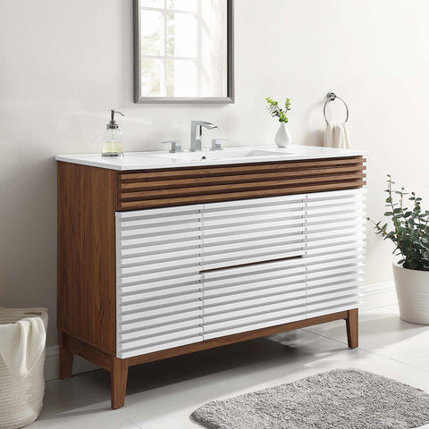 Render 48" Single Sink Bathroom Vanity Modway Model: eei-4439