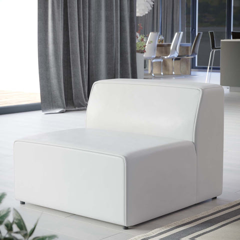 Mingle Vegan Leather Armless Chair Modway Model: eei-4623