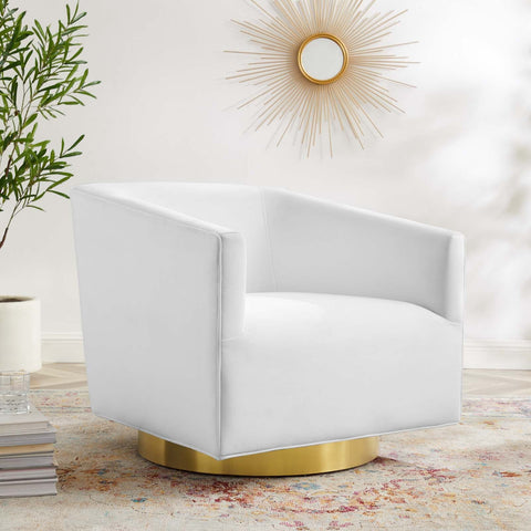 Twist Accent Lounge Performance Velvet Swivel Chair Modway Model: eei-4626
