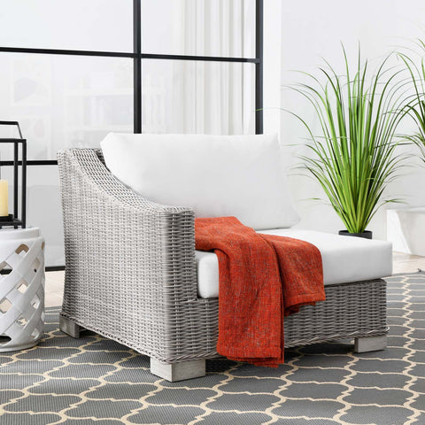 Conway Outdoor Patio Wicker Rattan Left-Arm Chair Modway Model: eei-4845