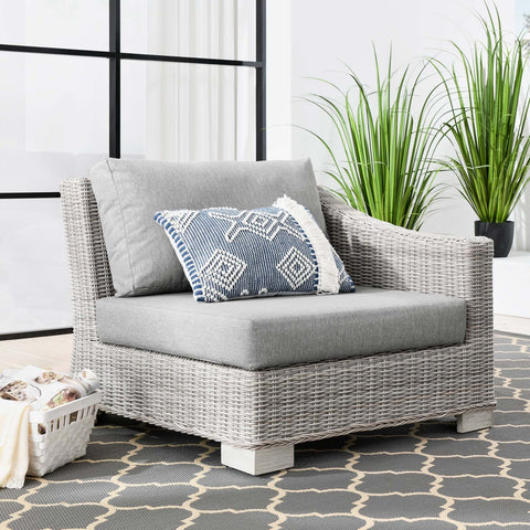 Conway Outdoor Patio Wicker Rattan Right-Arm Chair Modway Model: eei-4846