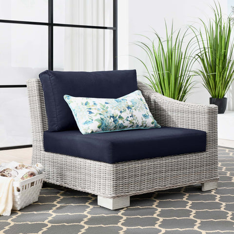 Conway Outdoor Patio Wicker Rattan Right-Arm Chair Modway Model: eei-4846