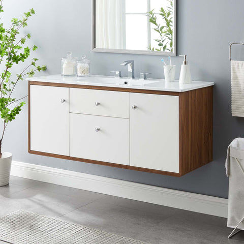 Transmit 48" Wall-Mount Bathroom Vanity Modway Model: eei-4900