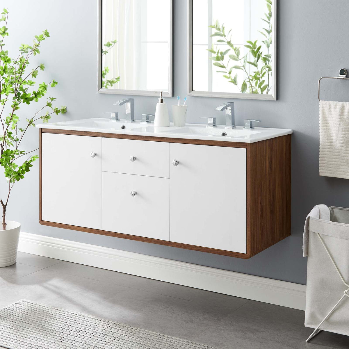 Transmit 48" Wall-Mount Bathroom Vanity Modway Model: eei-4901