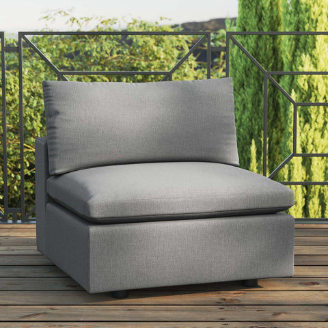 Commix Overstuffed Outdoor Patio Armless Chair Modway Model: eei-4902