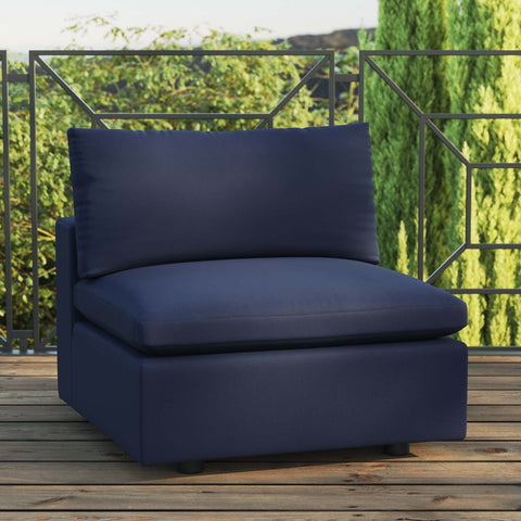Commix Overstuffed Outdoor Patio Armless Chair Modway Model: eei-4902