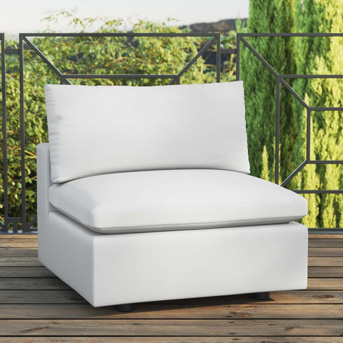 Commix Overstuffed Outdoor Patio Armless Chair Modway Model: eei-4902