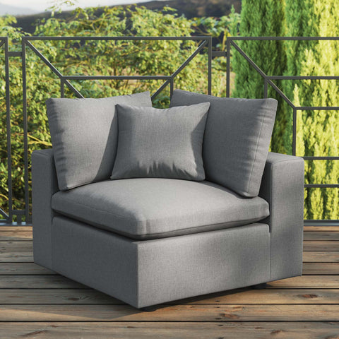 Commix Overstuffed Outdoor Patio Corner Chair Modway Model: eei-4904