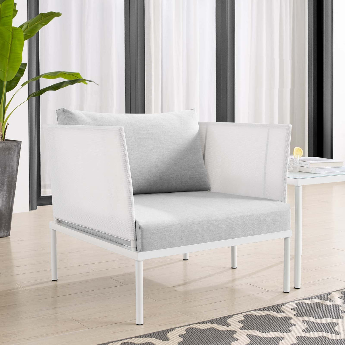 Harmony Sunbrella® Outdoor Patio Aluminum Armchair Modway Model: eei-4955