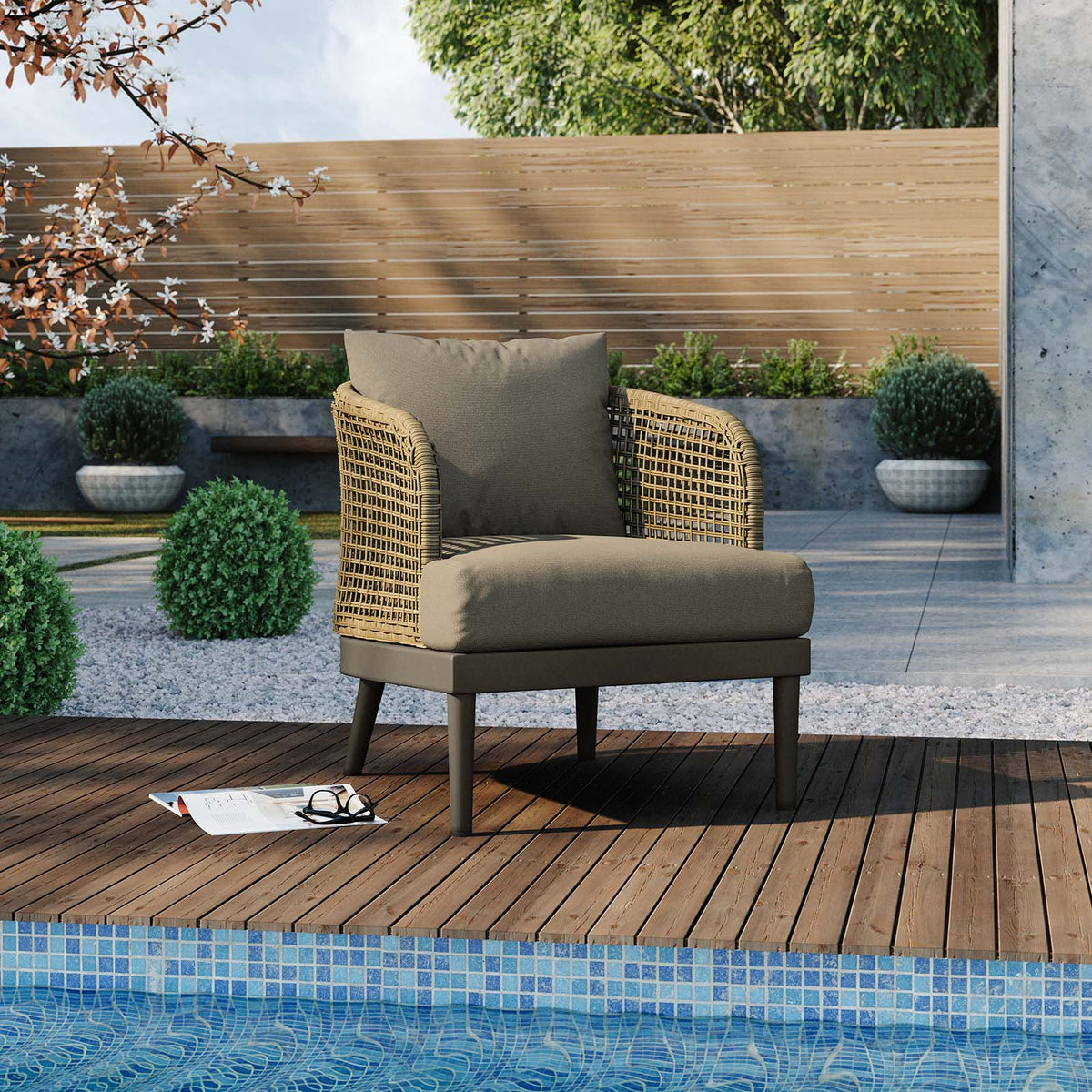 Meadow Outdoor Patio Armchair Modway Model: eei-4986