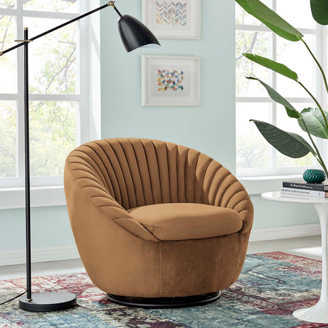 Whirr Tufted Performance Velvet Swivel Chair Modway Model: eei-5004