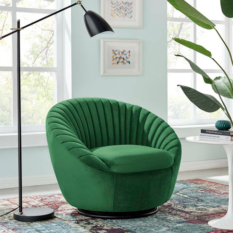 Whirr Tufted Performance Velvet Swivel Chair Modway Model: eei-5004