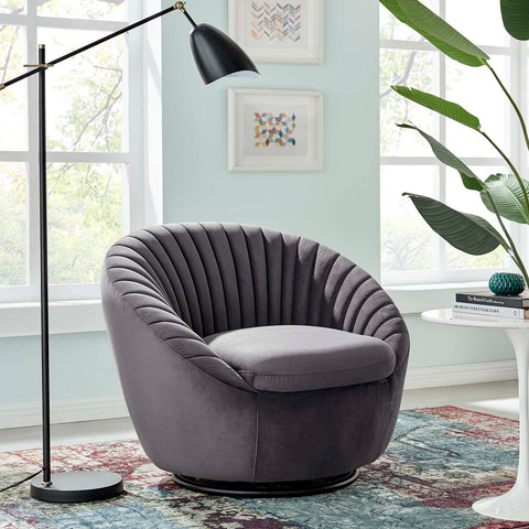 Whirr Tufted Performance Velvet Swivel Chair Modway Model: eei-5004