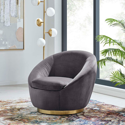 Buttercup Performance Velvet Swivel Chair Modway Model: eei-5005