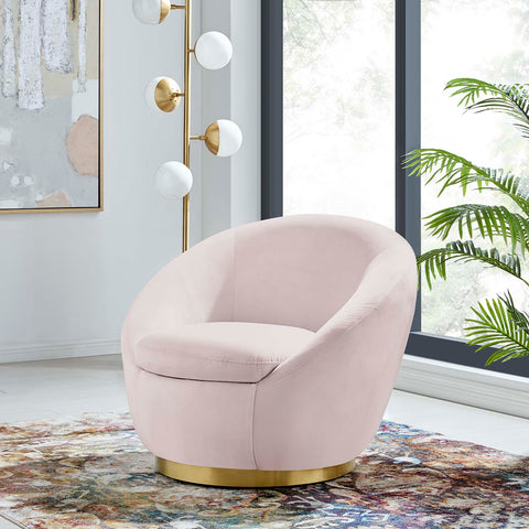 Buttercup Performance Velvet Swivel Chair Modway Model: eei-5005
