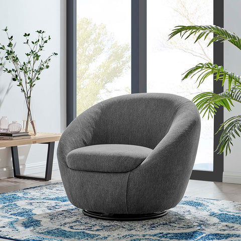 Buttercup Upholstered Fabric Swivel Chair Modway Model: eei-5006