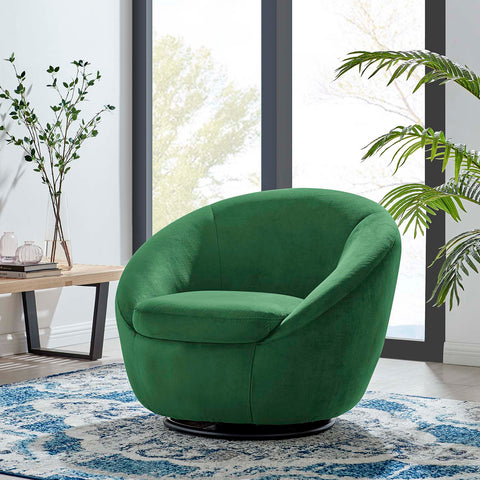 Buttercup Performance Velvet Swivel Chair Modway Model: eei-5007