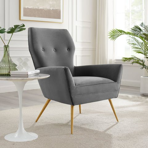 Renata Button Tufted Performance Velvet Armchair Modway Model: eei-5020