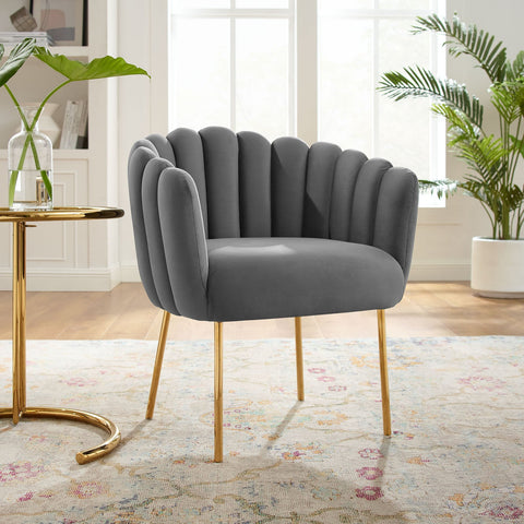 Sanna Channel Tufted Performance Velvet Armchair Modway Model: eei-5024