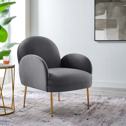 Transcend Performance Velvet Armchair Modway Model: eei-5026
