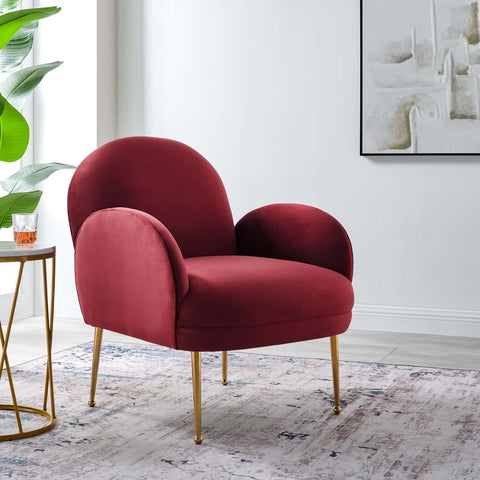 Transcend Performance Velvet Armchair Modway Model: eei-5026