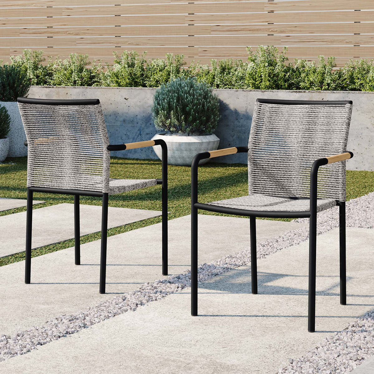 Serenity Outdoor Patio Armchairs Set of 2 Modway Model: eei-5036