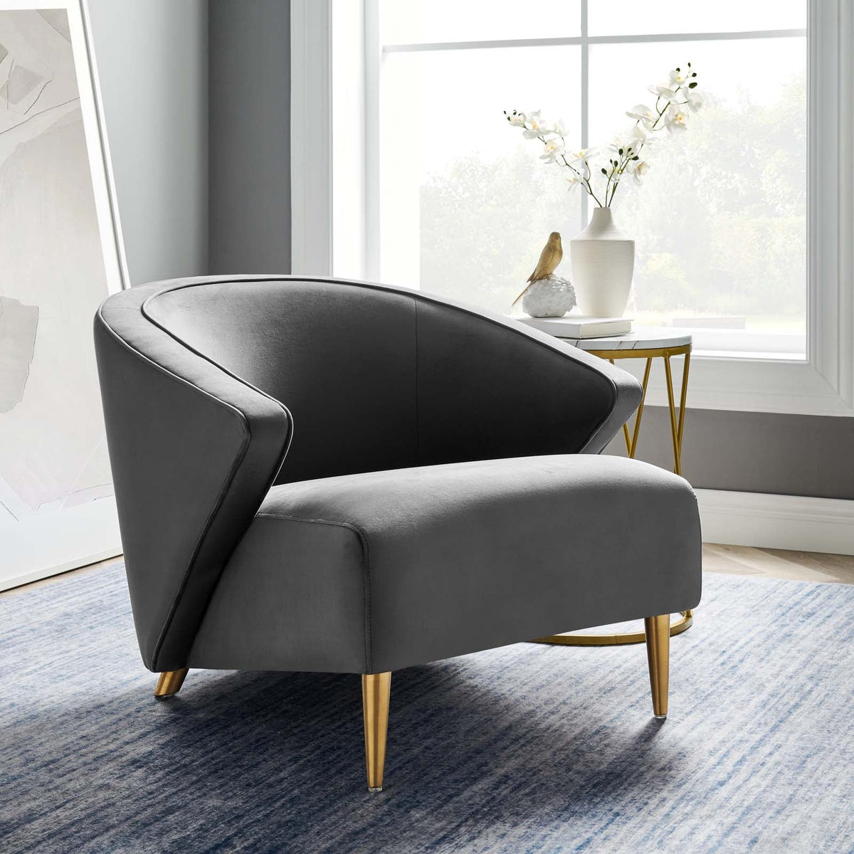 Odyssey Performance Velvet Armchair Modway Model: eei-5038