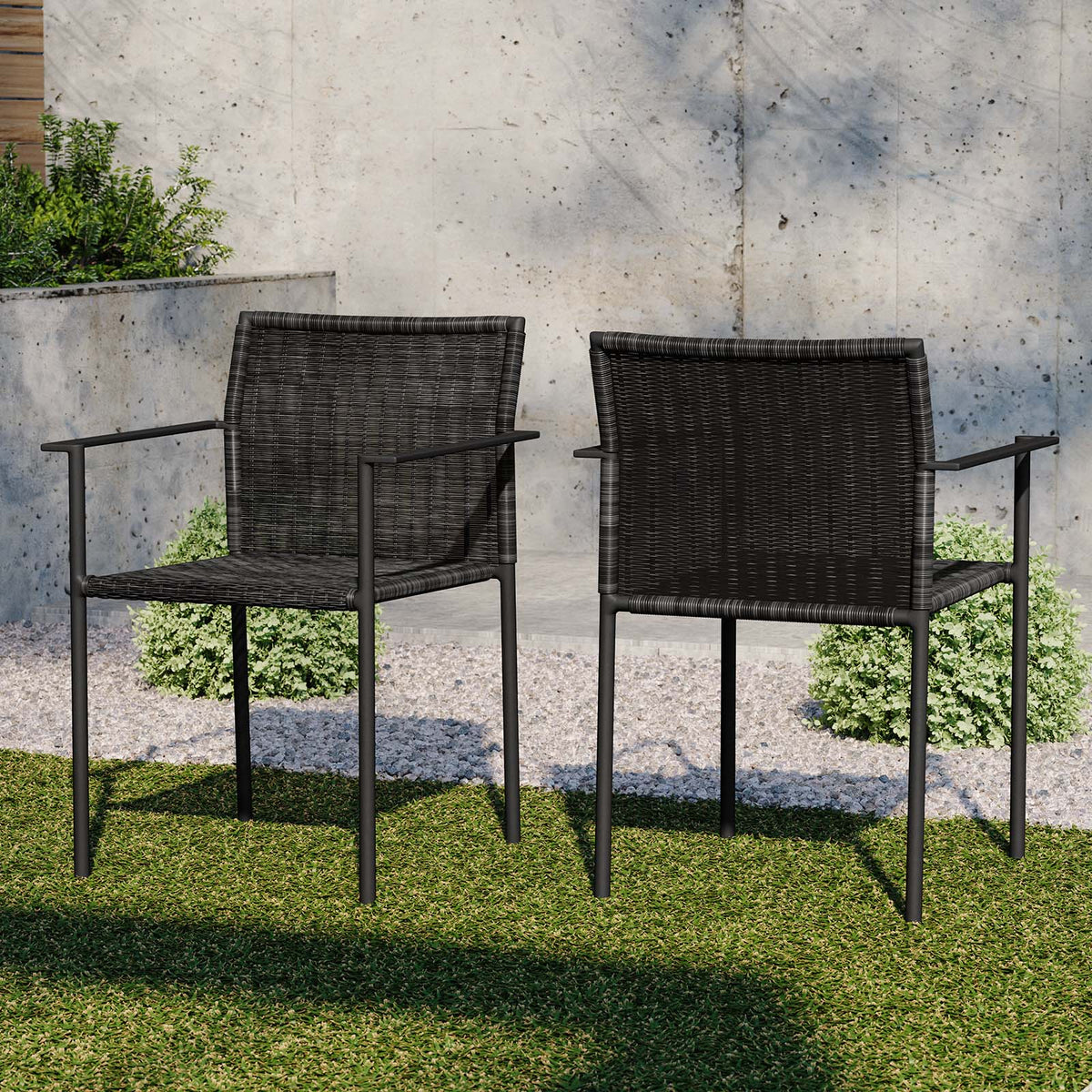 Lagoon Outdoor Patio Dining Armchairs Set of 2 Modway Model: eei-5041
