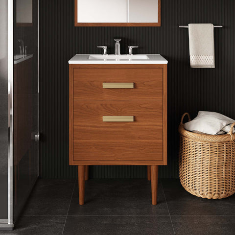 Cassia 24" Teak Wood Bathroom Vanity Cabinet (Sink Basin Not Included) Modway Model: eei-5082