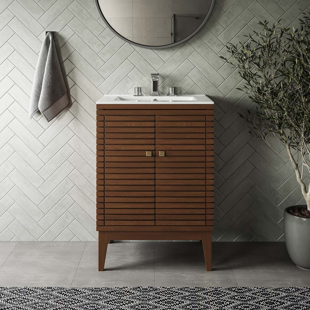Ledger 24" Wood Bathroom Vanity Cabinet (Sink Basin Not Included) Modway Model: eei-5088