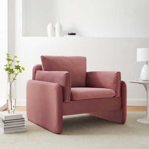 Indicate Performance Velvet Armchair Modway Model: eei-5152