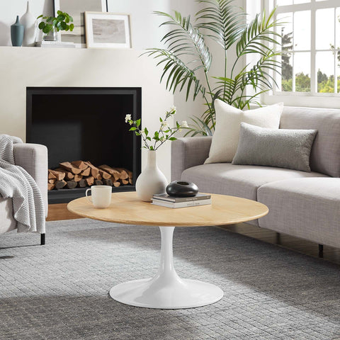 Lippa 36" Round Wood Grain Coffee Table Modway Model: eei-5188