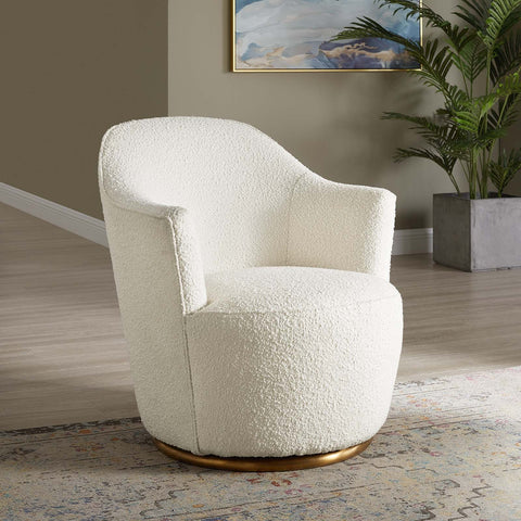 Nora Boucle Upholstered Swivel Chair Modway Model: eei-5311