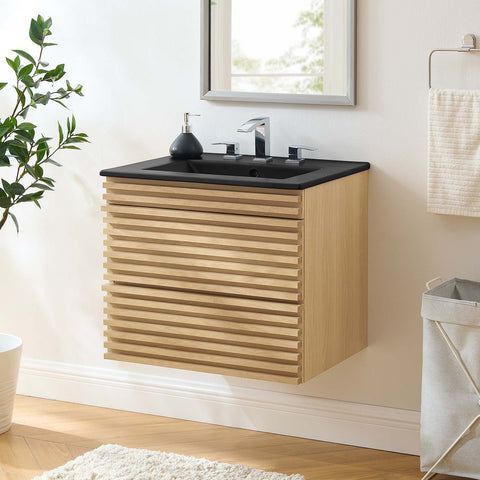 Render 24" Wall-Mount Bathroom Vanity Modway Model: eei-5364