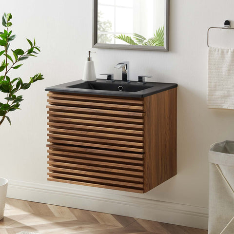 Render 24" Wall-Mount Bathroom Vanity Modway Model: eei-5364