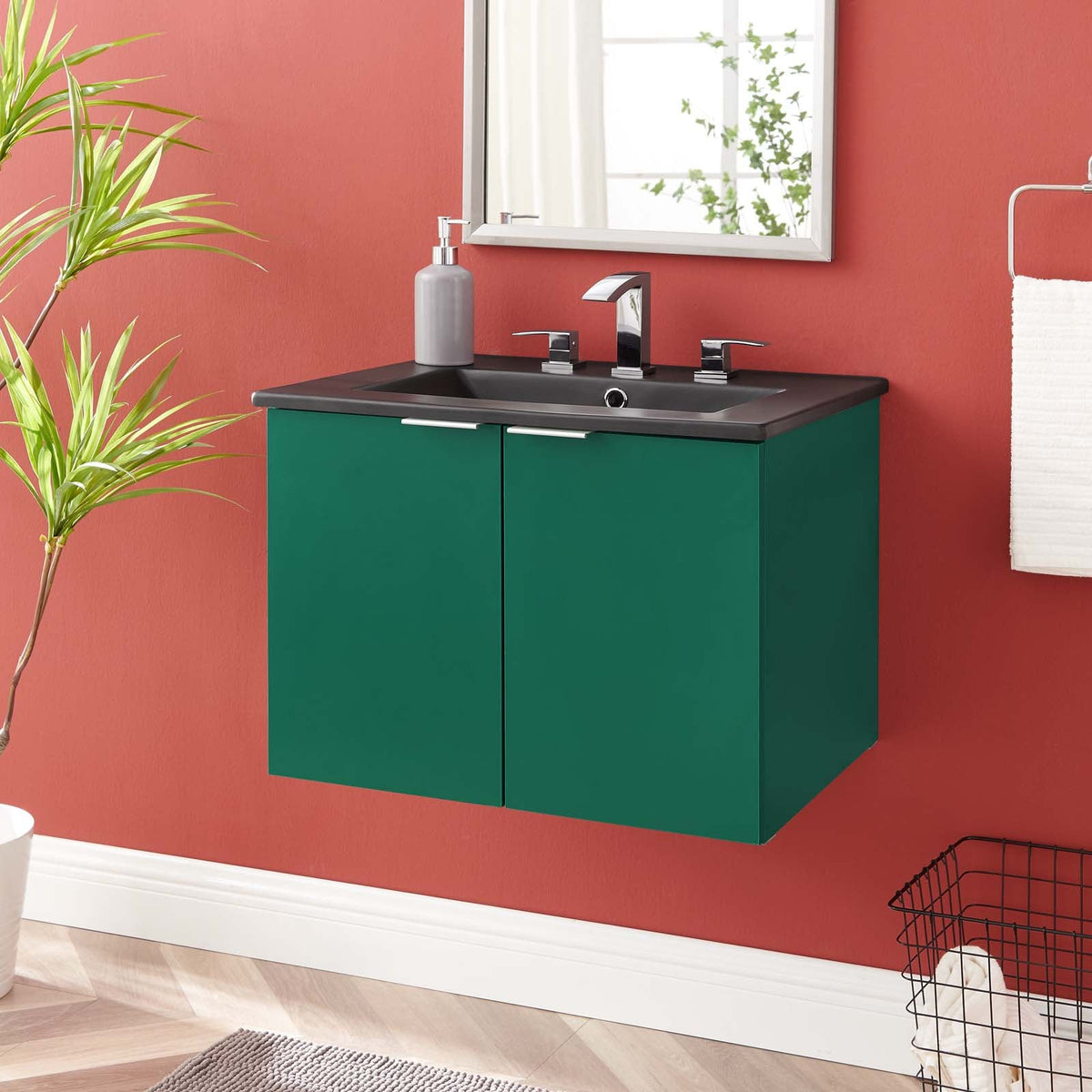 Maybelle 24" Wall-Mount Bathroom Vanity Modway Model: eei-5370