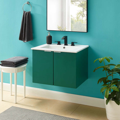 Maybelle 24" Wall-Mount Bathroom Vanity Modway Model: eei-5379