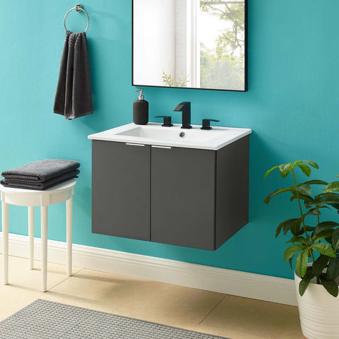 Maybelle 24" Wall-Mount Bathroom Vanity Modway Model: eei-5379