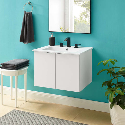 Maybelle 24" Wall-Mount Bathroom Vanity Modway Model: eei-5379